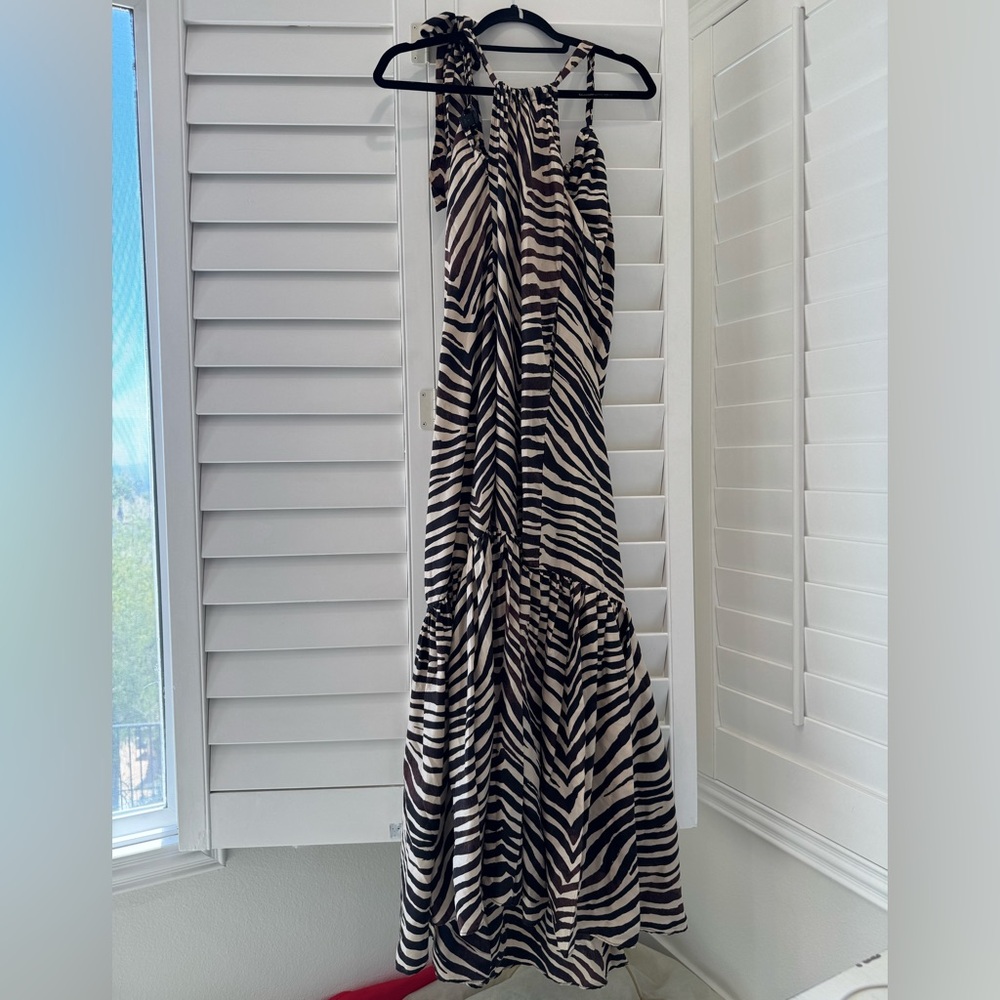 Banana Republic Zebra Print Silk Dress